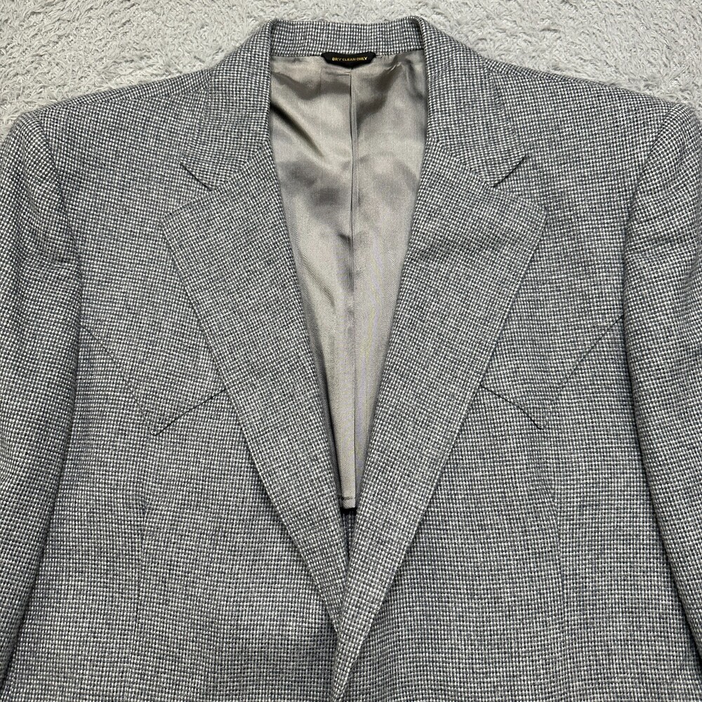 Vintage H Bar C Blazer 42R Gray Sport Coat Jacket Western